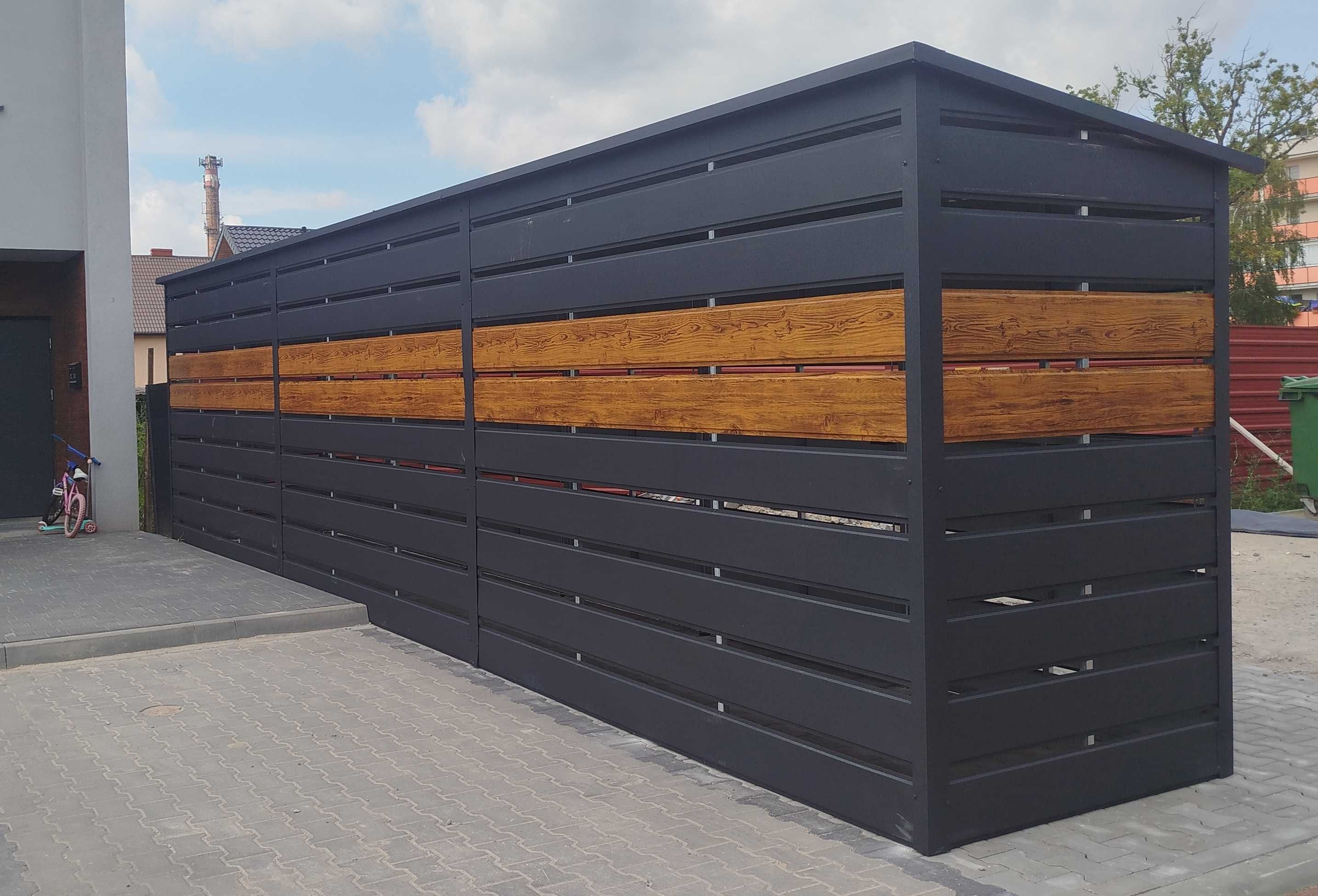 Wiata śmietnikowa panelowa 4x3