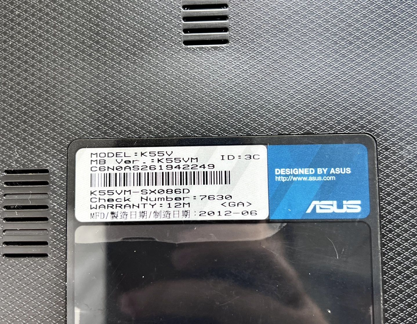 Asus K55V ноутбук