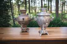 Самовары электрические латунный и анодированный