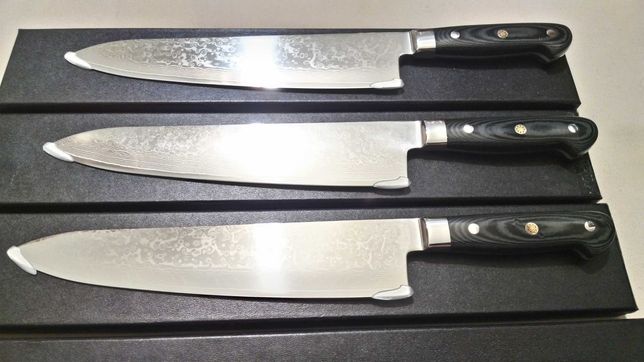 Японский Шеф нож Дамаск 67 слоев (27 см лезвие)