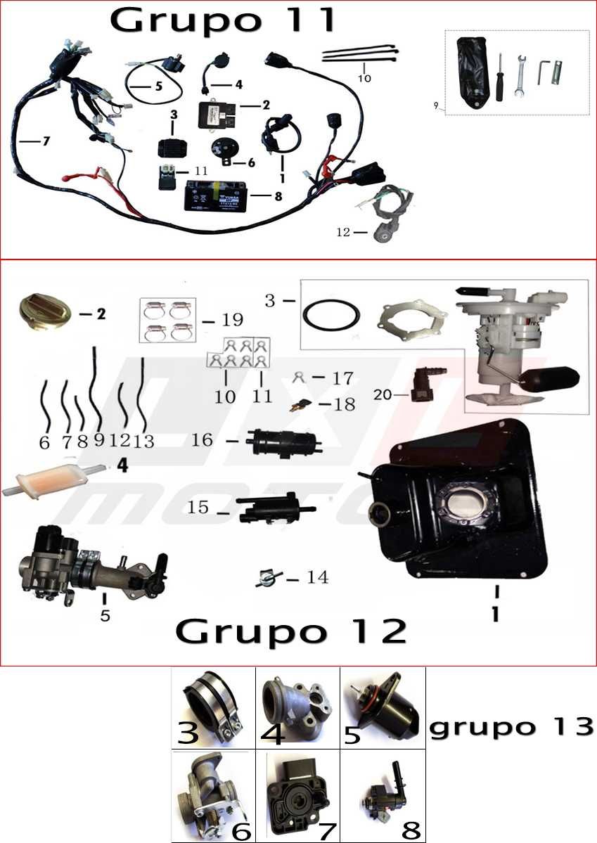 Peças para Motor GY6 125 / 150 cc Scooter