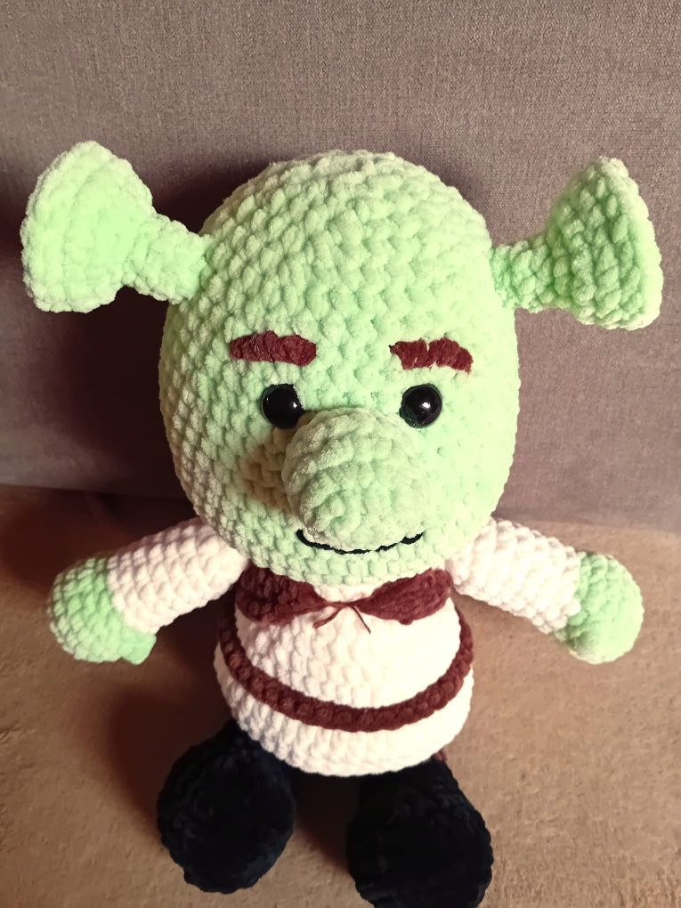 Shrek handmade z miękkiej włóczki