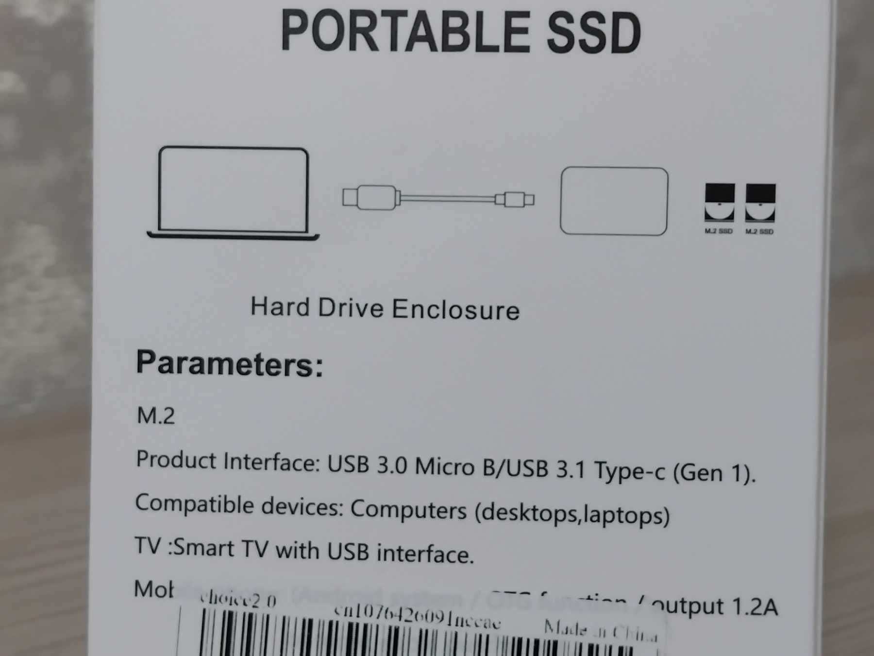 Зовнiшнiй накопичувач SSD 1 TB