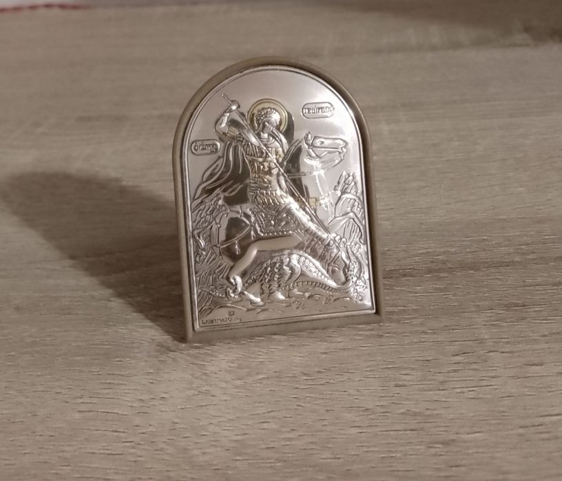 Икона Георгий Победоносец Silver Axion, Греция