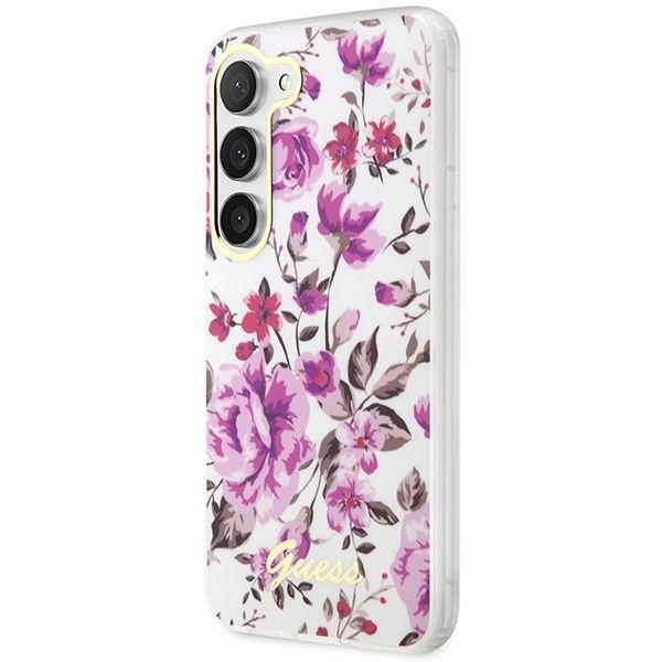 Guess Guhcs23Mhcfwst S23+ S916 Biały/White Hardcase Flower Collection