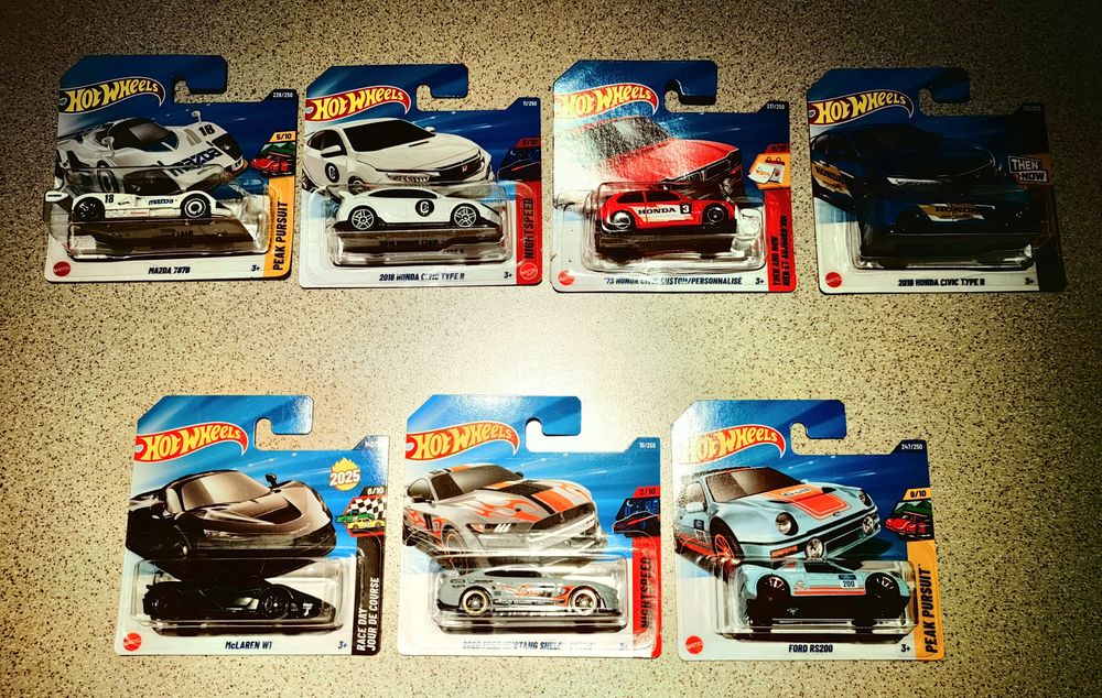 Modele Hot Wheels Mazda, Honda, McLaren, Ford. Wymiana