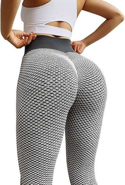 Damskie antycellulitowe legginsy z wysokim Memoryee Push Up L