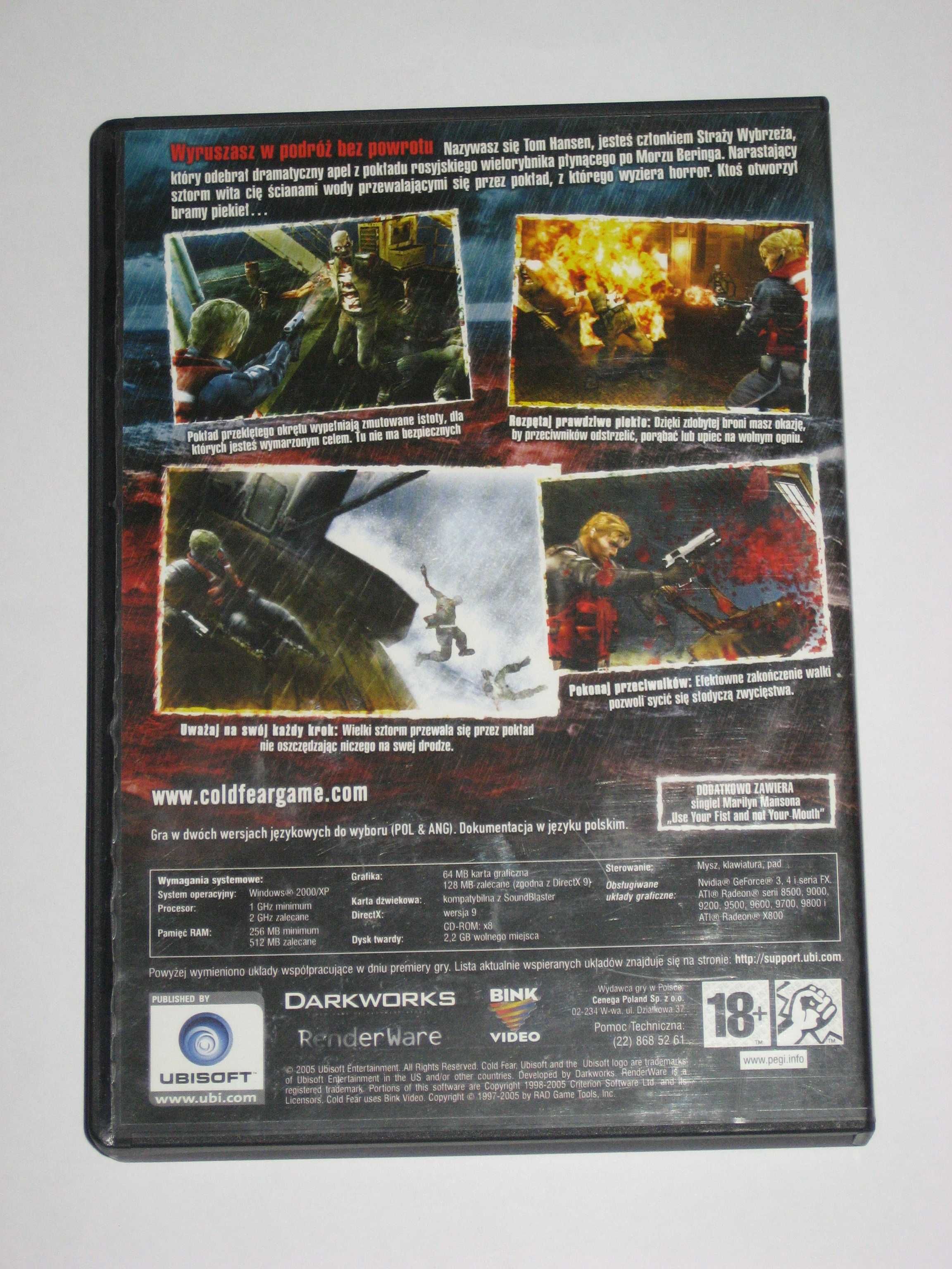 Gra COLD FEAR PC 4CD Etui po polsku! bdb! PC! PL!