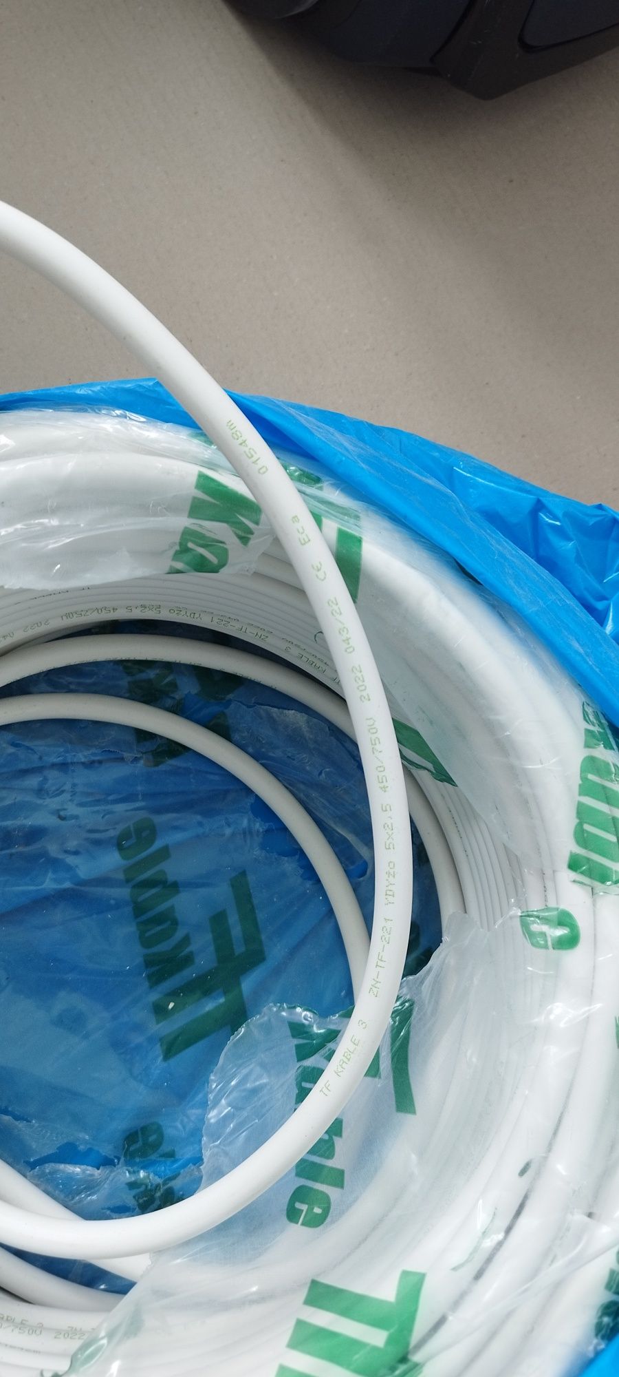 Kabel YDYżo 5x2,5 65m nowy