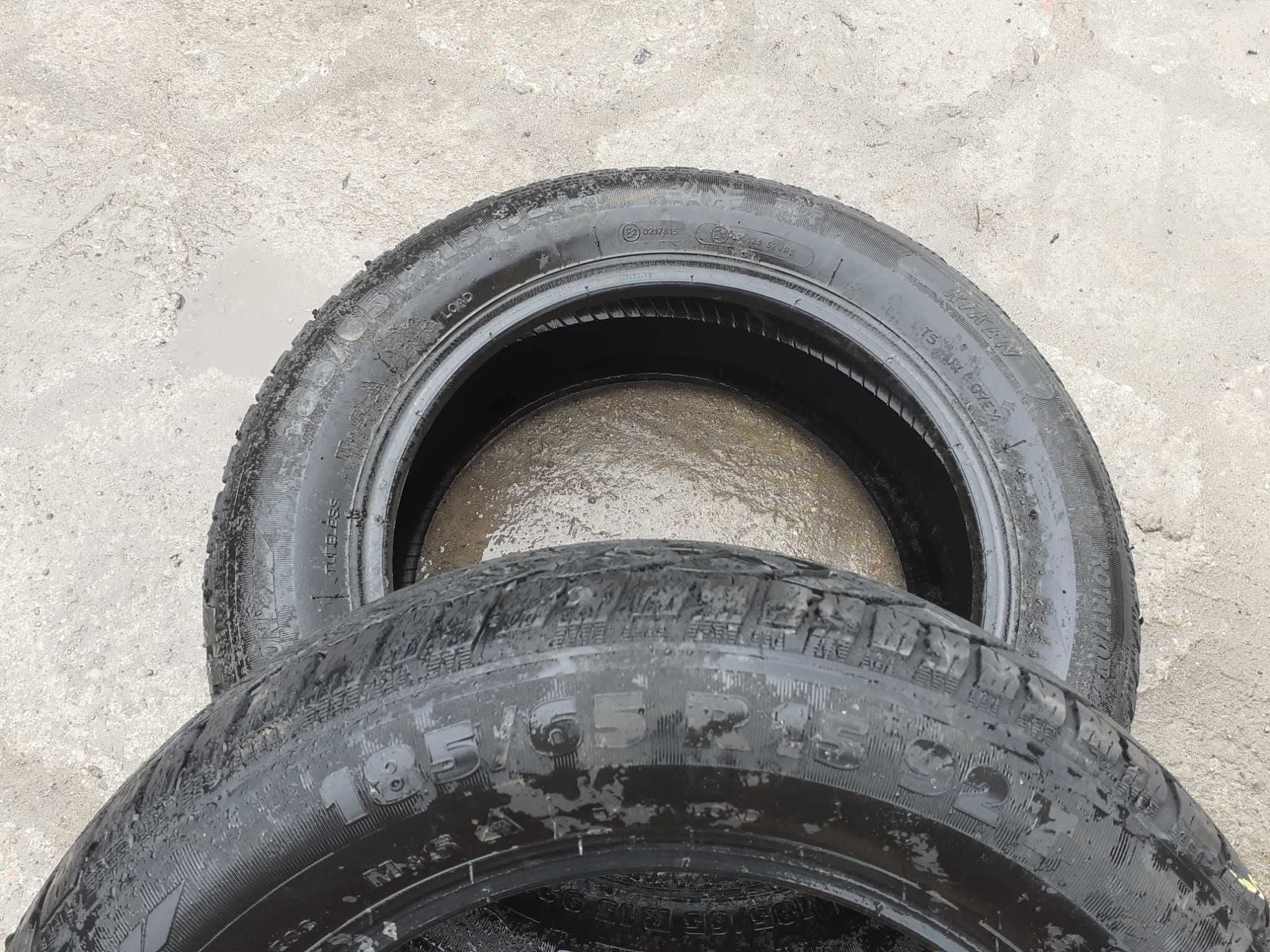 2x używane opony zimowe 185/65 R15 Riken - 5.5mm  - możliwy montaż