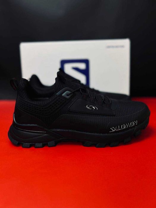 мужские термокроссовки salomon black  WaterProof +10° -21°