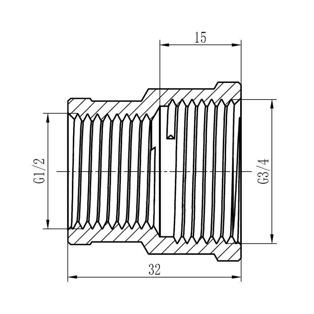 Муфта редукційна SD Forte 1/2"х3/4" ВВ SF3572015