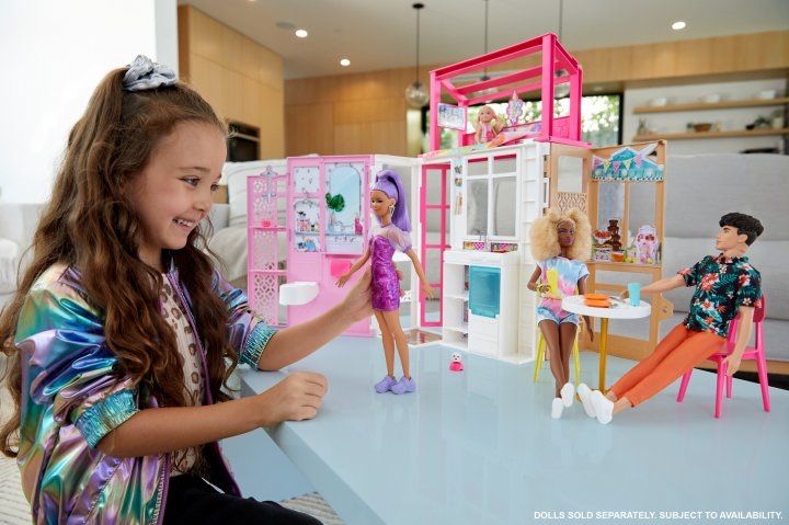 Будиночок Барбі ДОМ барби Barbie 2-поверховий HCD47 +лялька