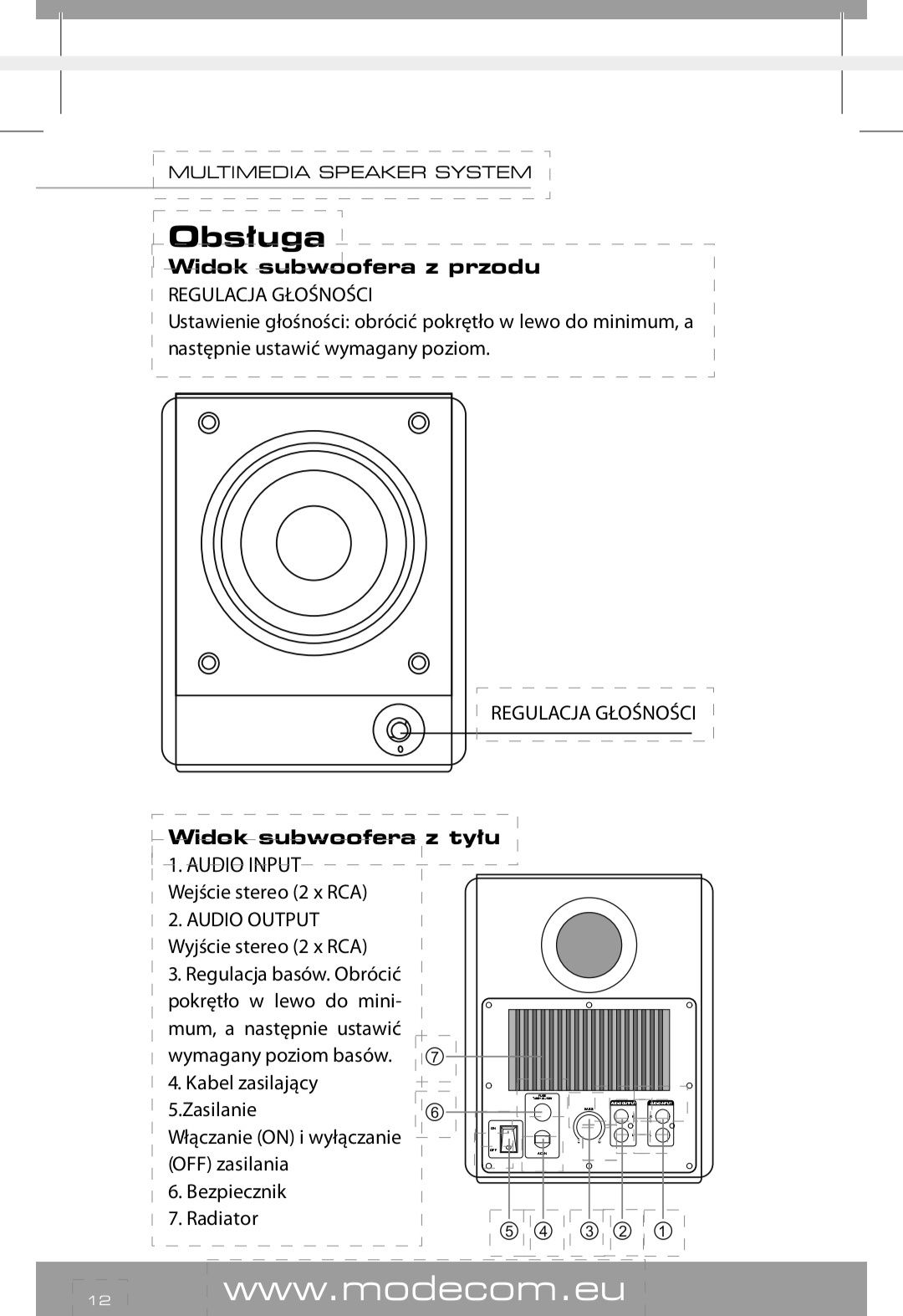 Głośniki MODECOM Mulimedia Speaker MC-2110
