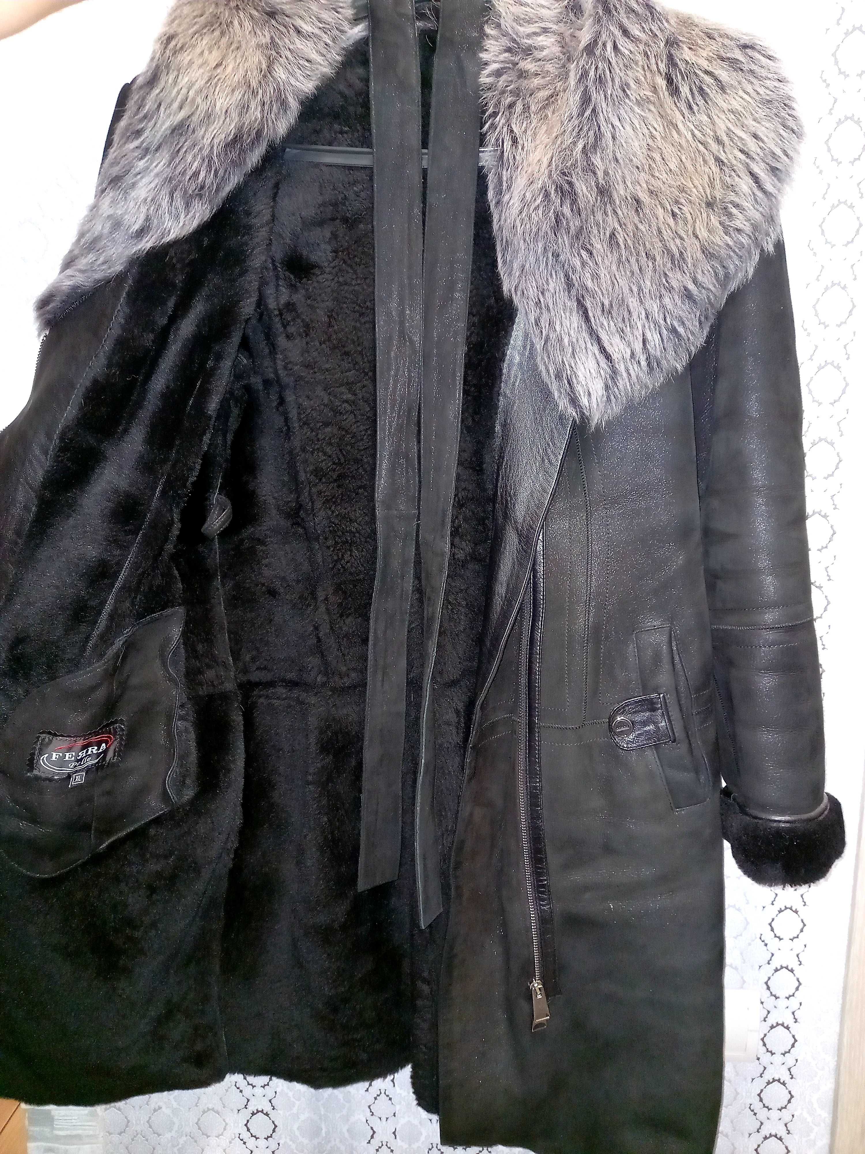 Продам дубленку жіночу натуральну, капюшон мех Тоскана, розмір 48-50