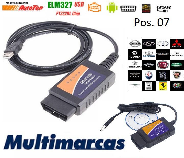 Máquina de Diagnóstico Profissional OBD Automóvel/Camião multi-marcas