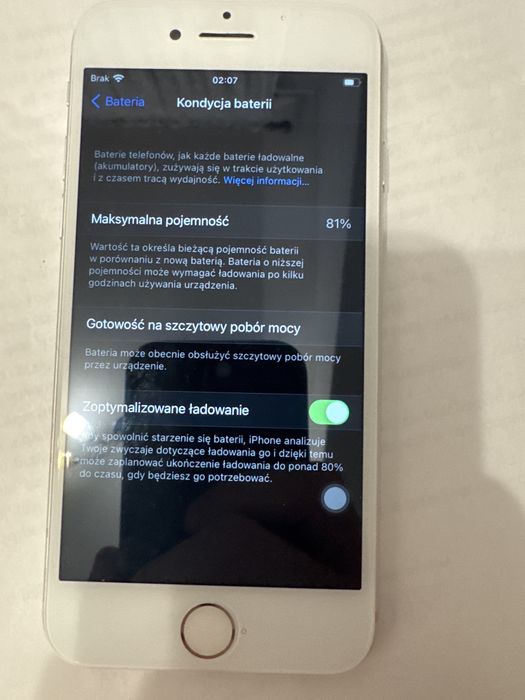 Iphone 8 64 gb white piękny