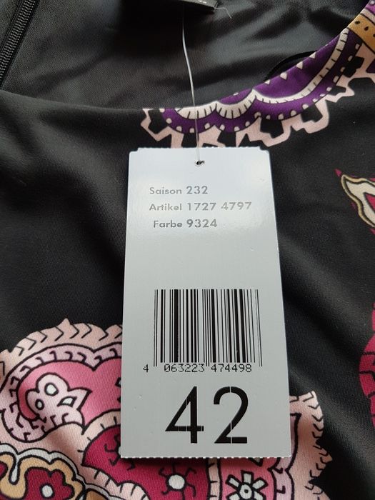 42 XL 40 L Select ! Hermann Lange sukienka kopertowa z wzorem koktajlo