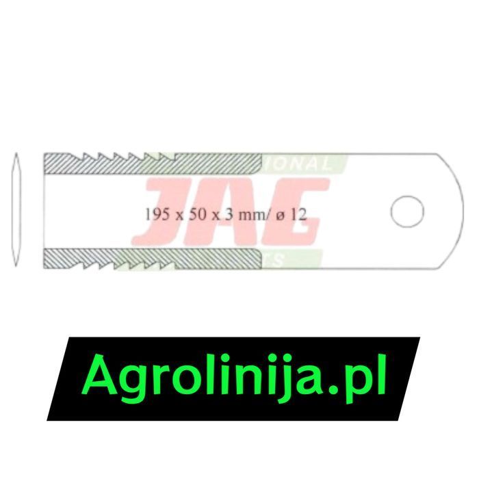 CLAAS Nóż sieczkarni stały zębaty RADURA JAG01-0033 – Wysoka jakość