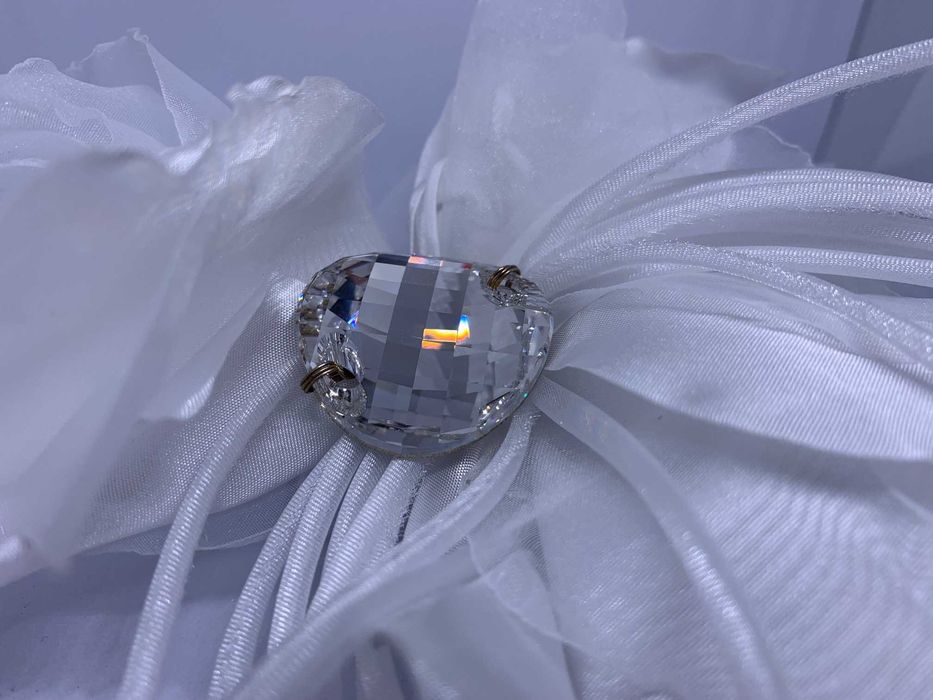 średnia ozdoba ślubna kwiat duży kryształ panna młoda outlet nowa boho