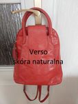 100% skóra naturalna Verso super plecak torebka skórzana piękny kolor