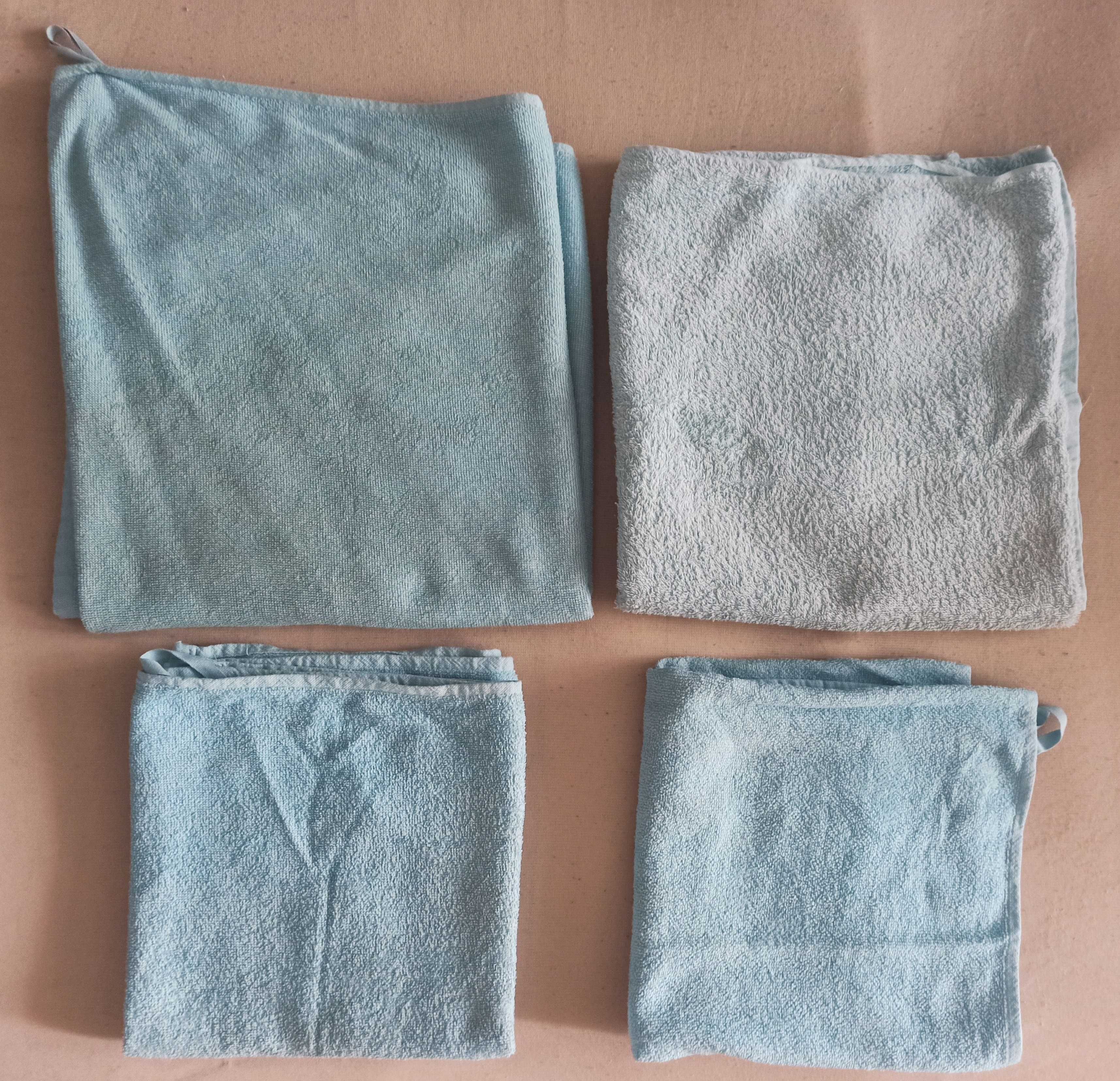 ręczniki duże i małe zestaw 4 szt. niebieskie 155x69 cm 99x51 cm Ikea