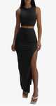Conjunto de saia e top preto