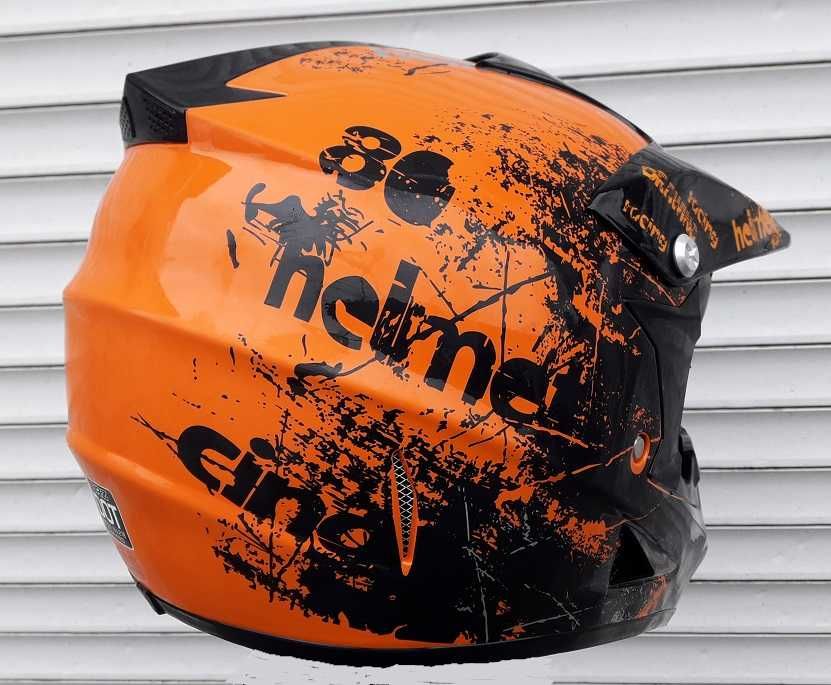 Мото шлем Enduro Orang Racing с очками и перчатками в комплекте