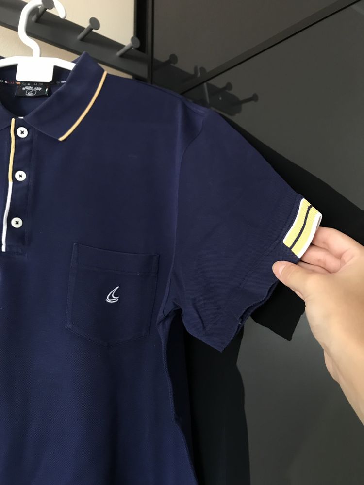 Polo de manga curta homem azul marinho