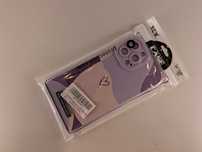 E268  Etui iPhone 13 Pro Max Fioletowe Serce Mody Design Case