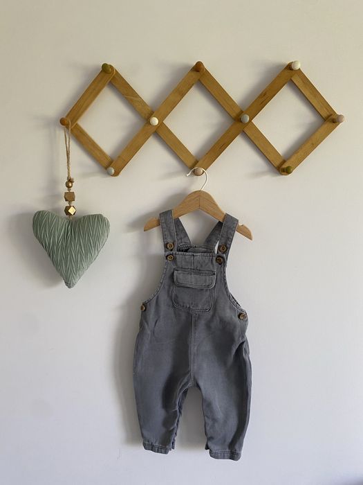 Ogrodniczki szare z lyocellu fred & flo 68/74 jak newbie