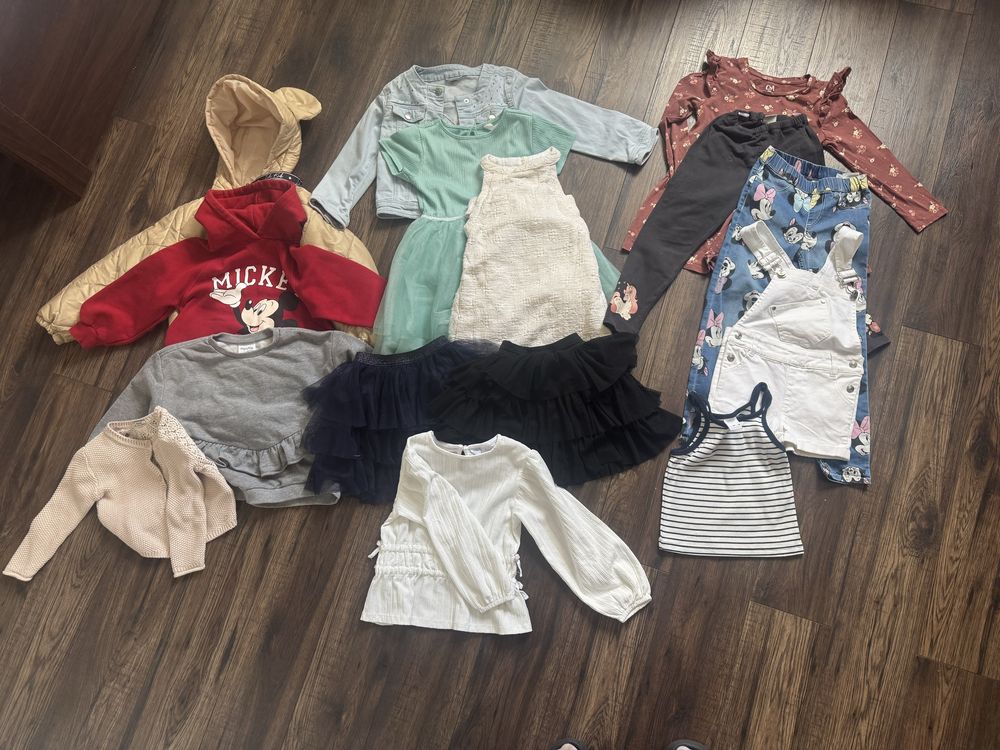 Paka zestaw ubrań 16 sztu dla dziewczynki 116 Zara, Reserved, C&A, H&M