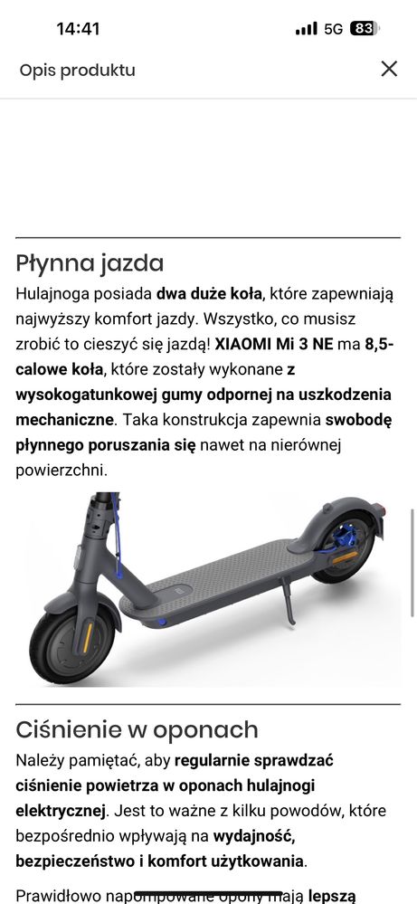 Hulajnoga elektryczna Xiaomi mi 3