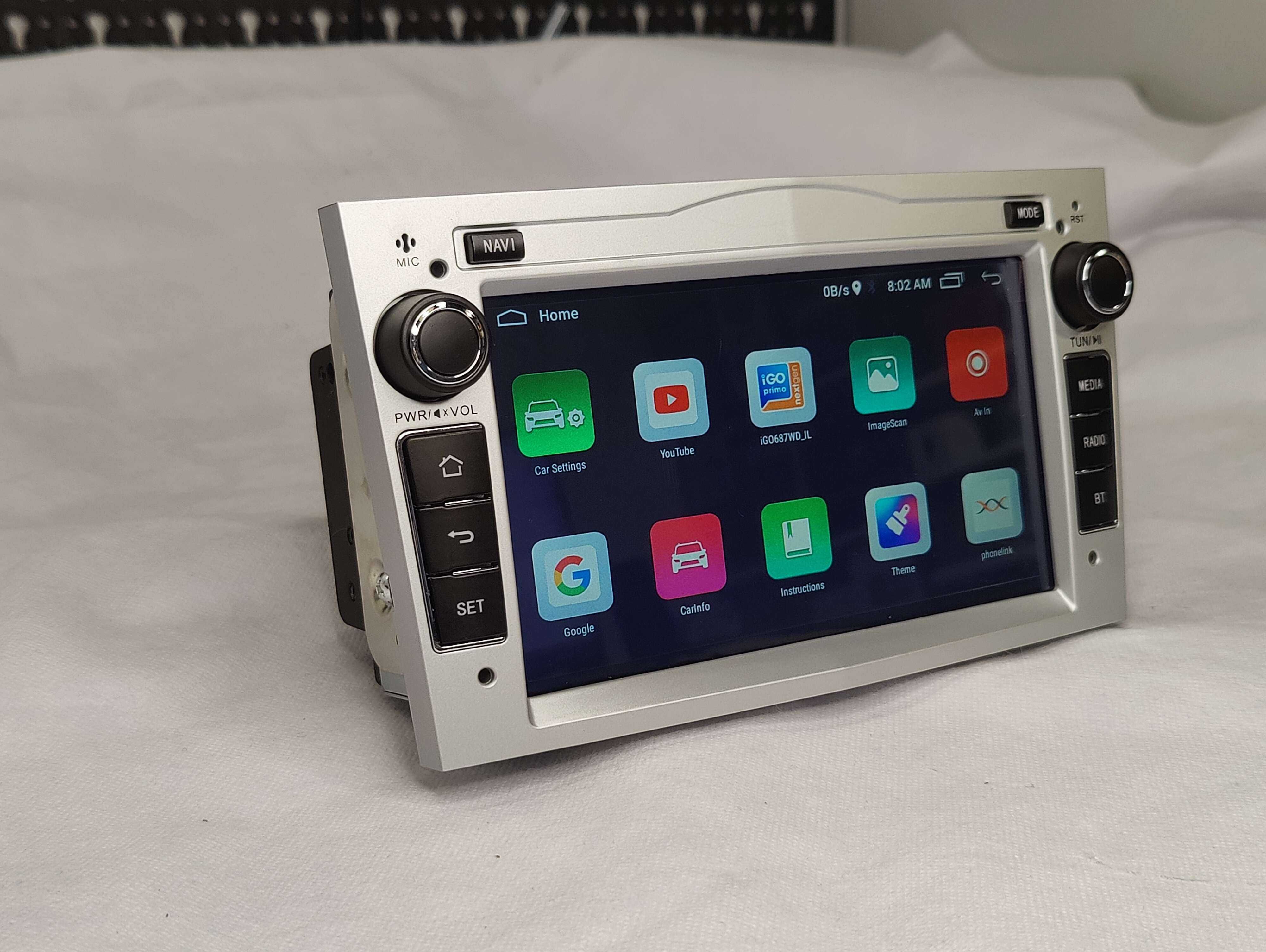 Rádio Android 2DIN para OPEL – 2GB de RAM Wifi e GPS Bluetooth Silver