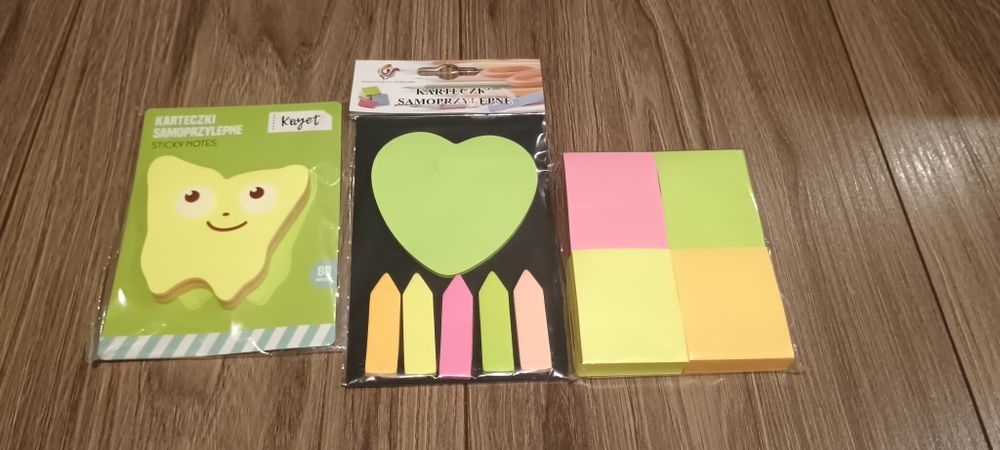 Zestaw karteczek samoprzylepnych nowe
