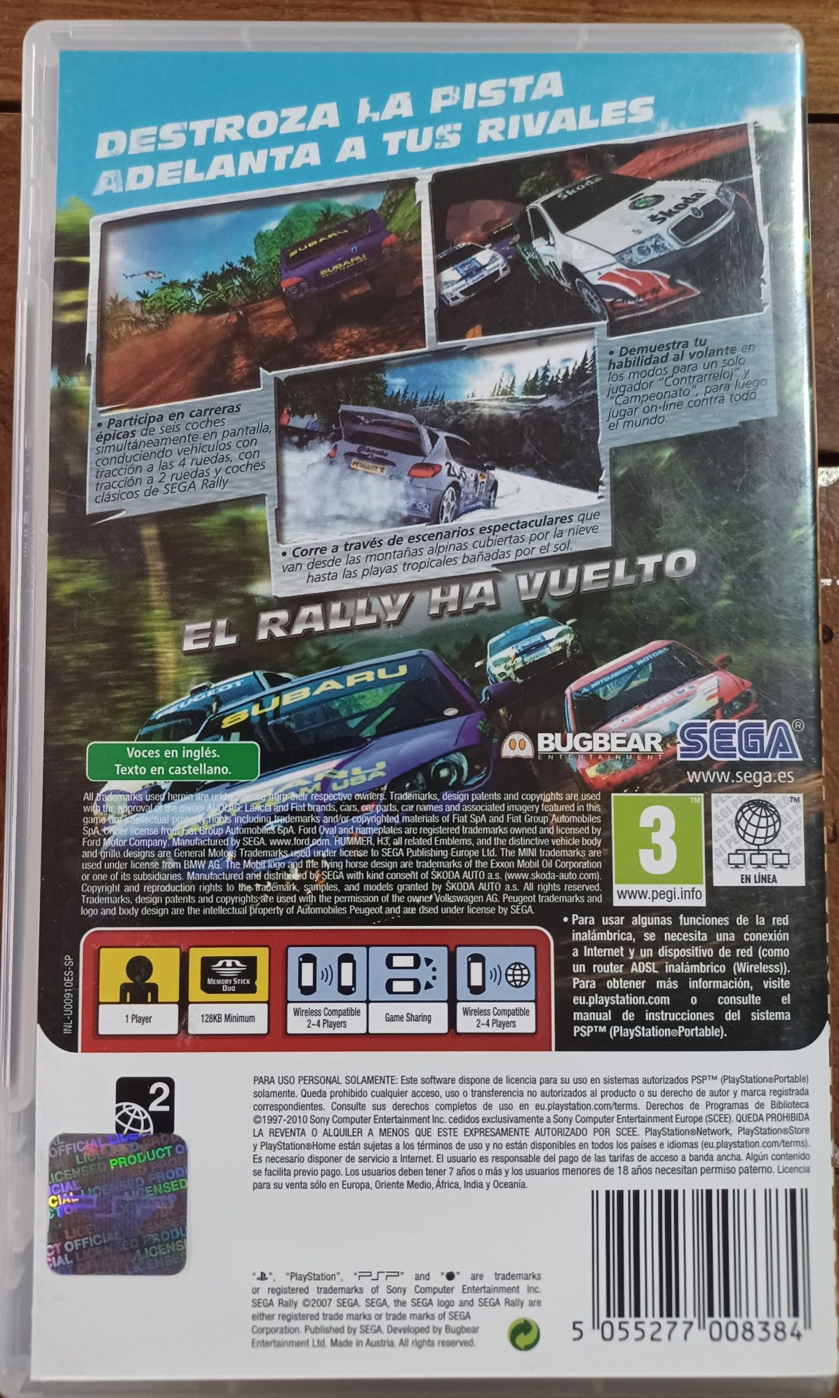 Jogo para PSP - SEGA RALLY