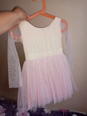 Нарядное платье  на девочку 3-4 98 104 см vovk розовое длинный рукав