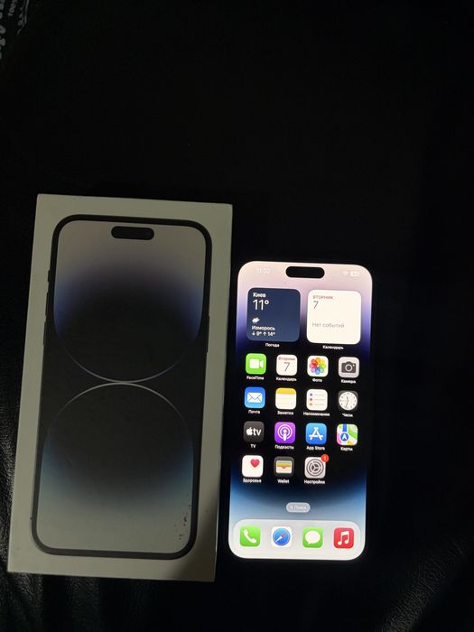 Apple iPhone 14 Pro Max 128Gb Space Black в отличном состоянии.
