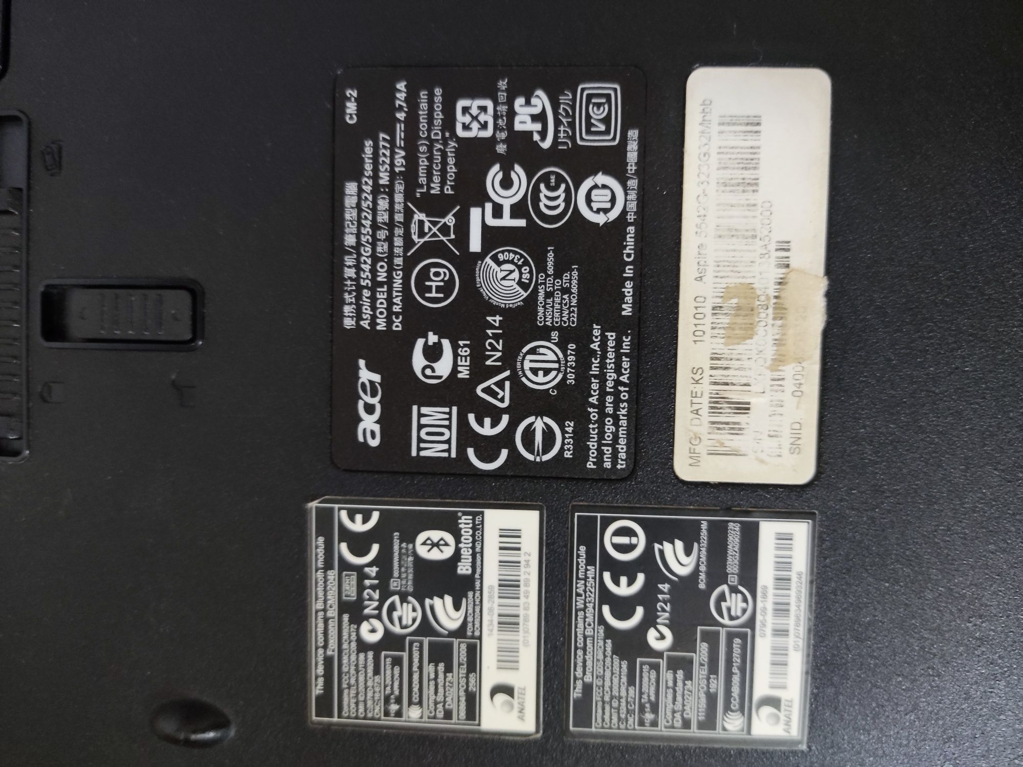 Продам ноутбук ACER ASPIRE 5542G