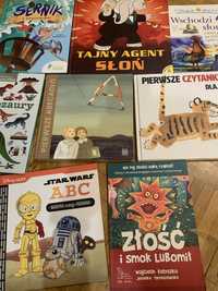 7 ksiazek dla dzieci dinozaury, pierwsze czytanki, złość, starwars abc