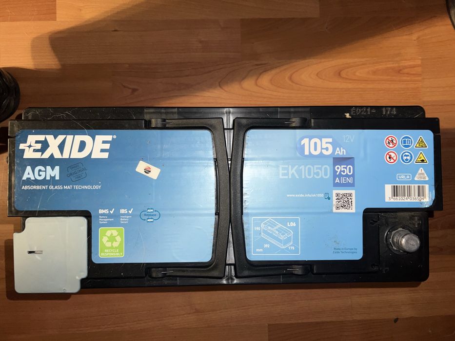 Аккумулятор на авто EXIDE AGM 105Ah