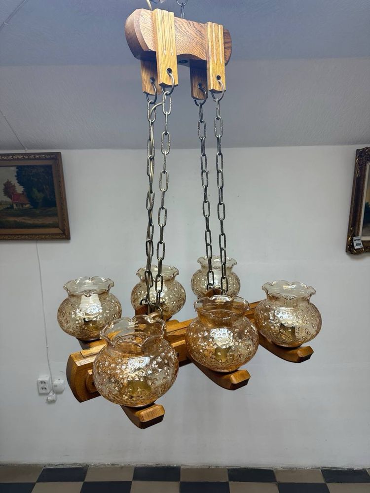 Масивна  люстра основа дуб 7245
