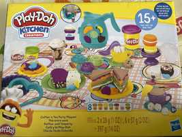 Playdoh kitchen creations coffee n tea party playset nowy