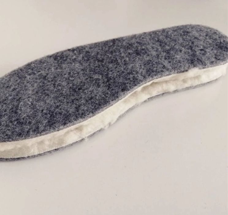 Теплі, зимові устілки для взуття на овчині, войлочні, стельки