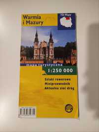 Mapa Warmia i Mazury 1:250 000 TD Mapy