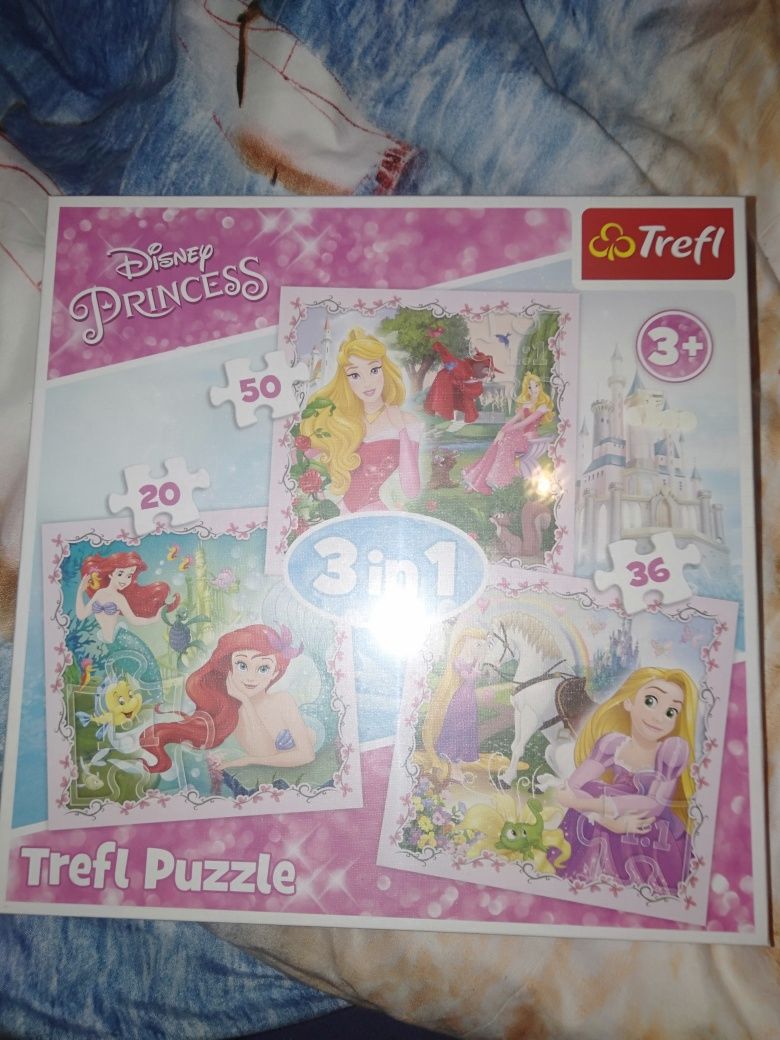 Nowe puzzle Disney Princess 3+ 3 w 1