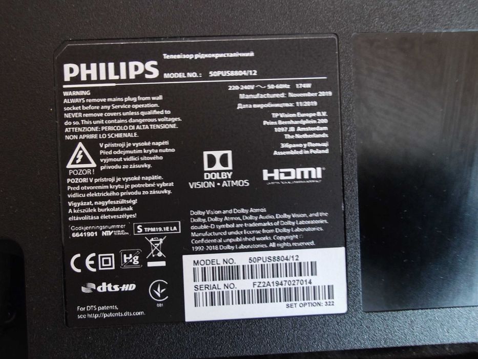 Telewizor Philips 50PUS8804/12 - 50" - 4K - Android TV