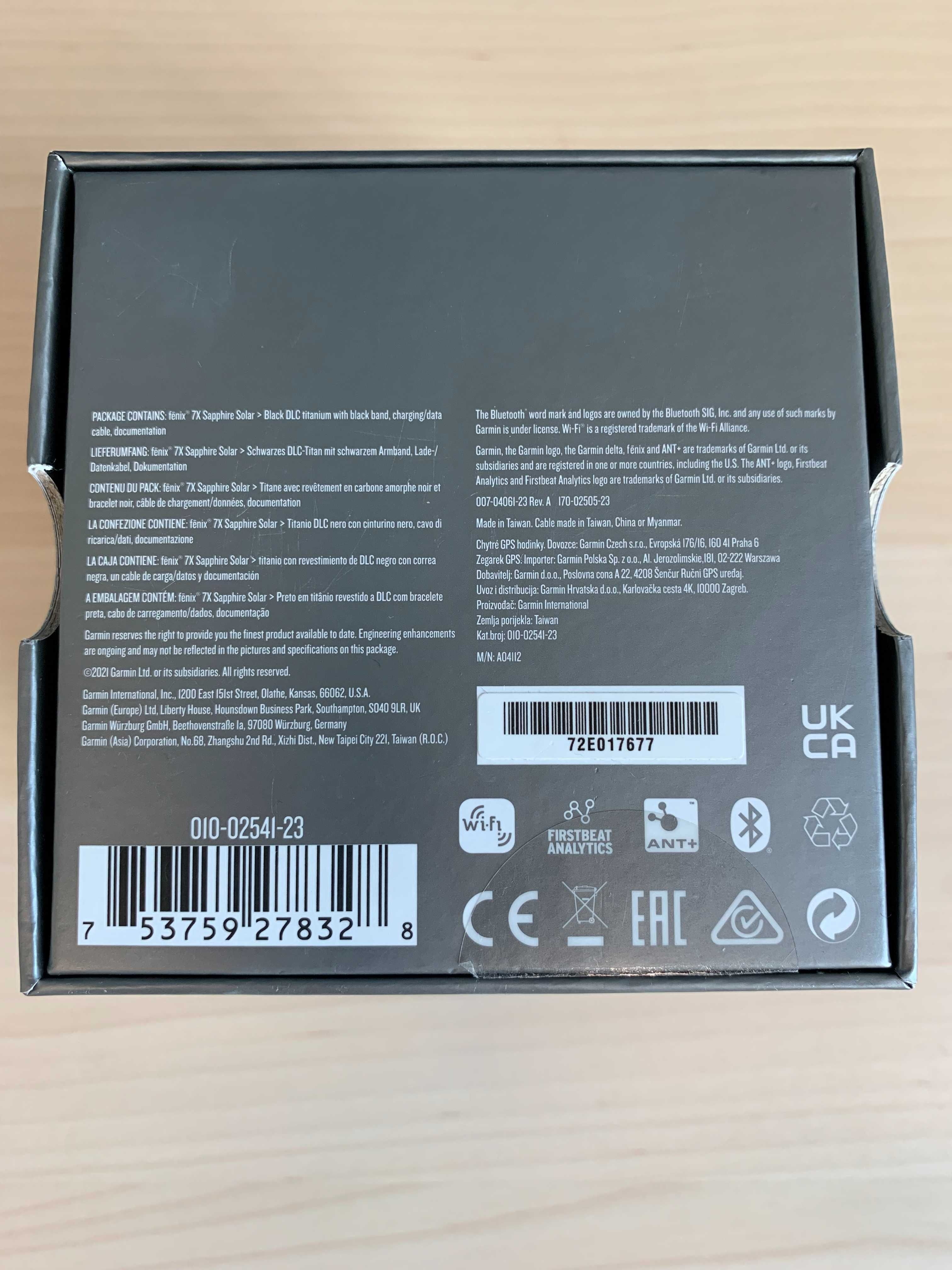 Zegarek GARMIN FENIX 7X Sapphire Solar