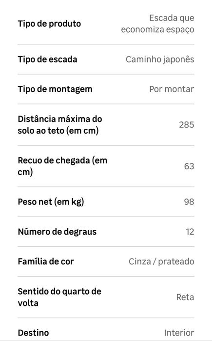 Escada com guarda-corpo 2,96 m HOUSTON