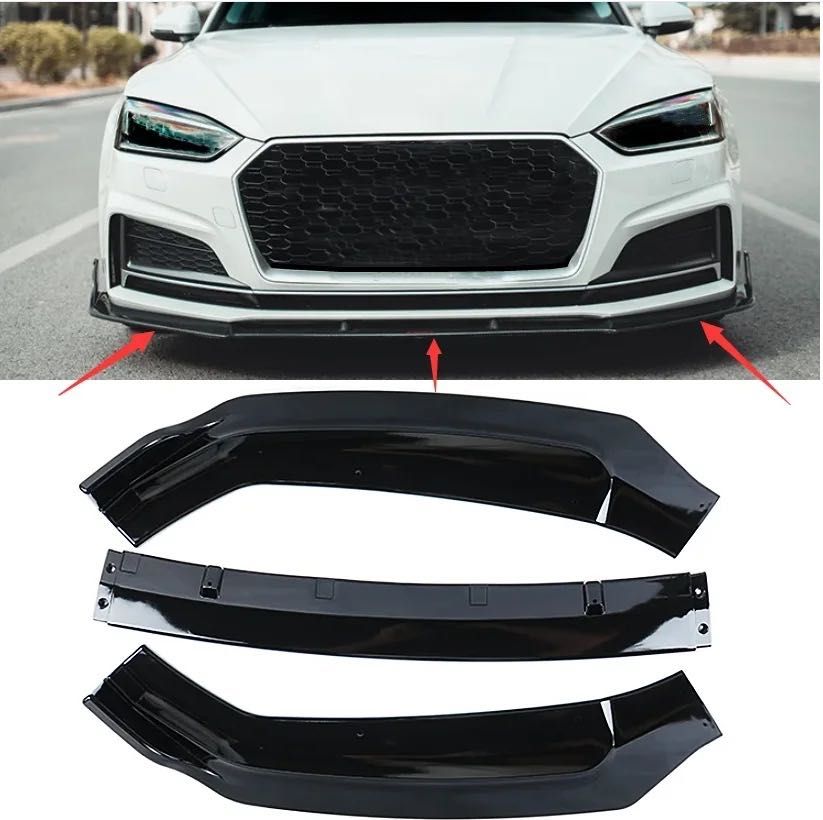 Губа на передний бампер AUDI A5 сплитер обвес накладка на бампер А5